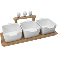 JUST HOME COLLECTION - Set de picoteo base madera