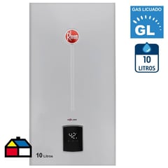 RHEEM - Calefont Gas Licuado 10 Litros Tiro Natural Ionizado