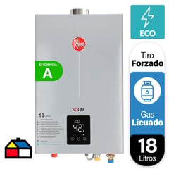 RHEEM - Calefont Gas licuado 18 litros Tiro Forzado