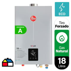 RHEEM - Calefont Gas natural 18 litros Tiro Forzado