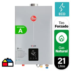 RHEEM - Calefont Gas natural 21 litros Tiro Forzado