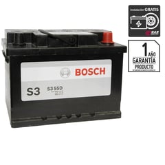 BOSCH - Batería de Automóvil 55 Ah Positivo Derecho 390 CCA