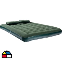 KLIMBER - Combo colchón Inflable Doble + 2 Almohadas + Inflador