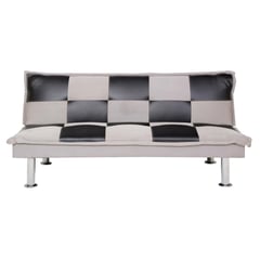 JUST HOME COLLECTION - Futón Prius Ajedrez Gris/Negro 183x87x73 cm