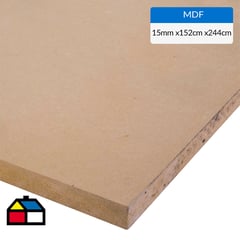 GENERICO - MDF Desnudo Natural 15 mm 152x244 cm