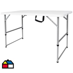 JUST HOME COLLECTION - Mesa Plegable Tipo Maleta 120 cm blanco