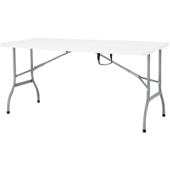 JUST HOME COLLECTION - Mesa Plegable Tipo Maleta Rectangular 70x74x152 cm Blanco