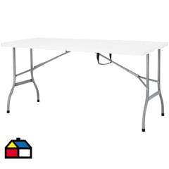 JUST HOME COLLECTION - Mesa Plegable Tipo Maleta 152 cm blanco