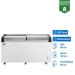 MAIGAS - Congelador Industrial Horizontal 520 Litros Blanco SD520Q