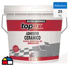 TOPEX - Adhesivo Cerámico Pasta AC Muro Superficie Flexible 25 kg