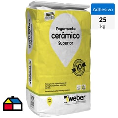 WEBER - Adhesivo Cerámico Saco DA Piso y muro Superficie Rígido 25 kg