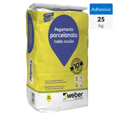 WEBER - Adhesivo Porcelanato Piso y muro Superficie Rígido 25 kg