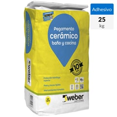 WEBER - Adhesivo Cerámico Piso y muro Superficie Rígido 25 kg