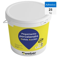 WEBER - Adhesivo Porcelanato Piso y muro Superficie Flexible 25 kg