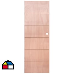 MULTIMARCA - Puerta Interior Madera terciada 70x200 cm Huilo Café