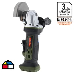 BAUKER - Esmeril angular inalámbrico 4,5" 18V sin batería