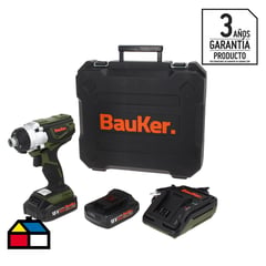 BAUKER - Atornillador de impacto inalámbrico 18V + 2 baterías