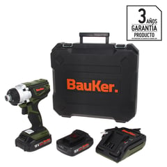 BAUKER - Atornillador de impacto inalámbrico 18V + 2 baterías