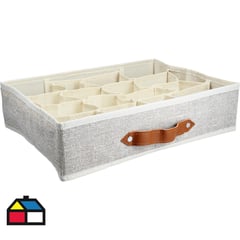 JUST HOME COLLECTION - Caja organizadora tela 16 esp 35x27x9 cm