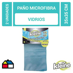 KLEINE WOLKE - Set de 2 paños de microfibra para vidrio 35x35 cm