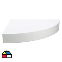 JUST HOME COLLECTION - Repisa esquina melamina 25x25 cm blanco