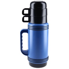 CASA BONITA - Termo para Agua 950 ml Azul/ Negro