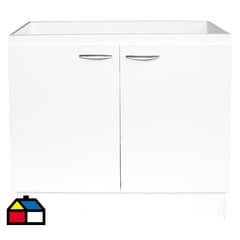 KHOR - Mueble lavaplato melamina 100 cm blanco