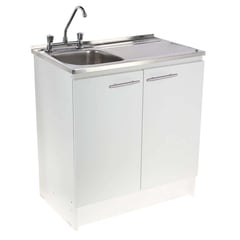 KHOR - Kit mueble lavaplatos 80 cm derecho con rebalse