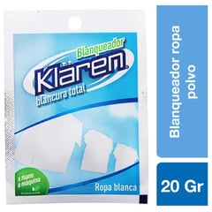 KLAREN - Blanqueador de ropa en polvo 20 gr