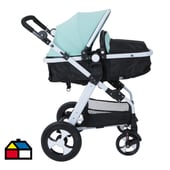 KIDSCOOL - Coche cuna de paseo 100x60x75 cm verde