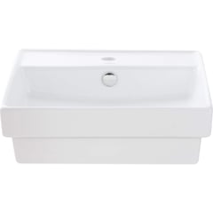 SENSI DACQUA - Lavamanos con Forma Cuadrada Loza 47x14.5x46.5 cm Blanco