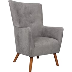 VEKKAHOME - Poltrona 113x80x75 cm gris