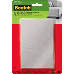 SCOTCH - Fieltros Protectores Rectangulares Beige 10,1 cm x 15, 2 cm.