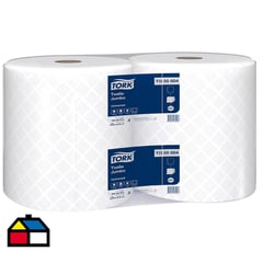 TORK - Toalla jumbo universal 2 rollos x 250 metros hoja simple