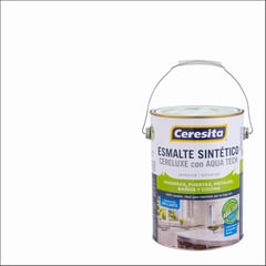 CERESITA - Esmalte Sintético Cereluxe Aquatech Semibrillo Blanco 1 gl