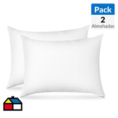 AMERICAN FAMILY - Set de almohadas polycotton 50x70 cm 2 unidades