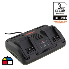 BAUKER - Cargador de batería doble 18V 2,0 Ah