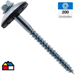 FIXSER - Tornillo para techo 12"x2 1/2" 200 unidades