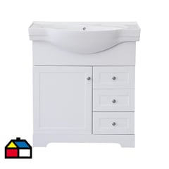 SENSI DACQUA - Kit Mueble Vanitorio Napoles 45x91x80 cm blanco