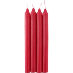 JUST HOME COLLECTION - Set de velas para candelabro frutilla 4 unidades rojo