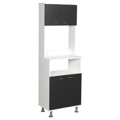 TUHOME - Mueble cocina 4 puertas 3 repisas 54X35X160 cm blanco&wengue