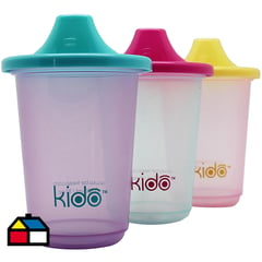 KIDO - Set de vasos reutilizables 3 unidades