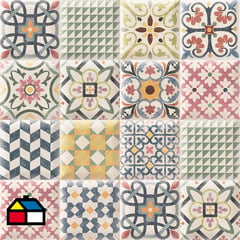 MAINZU - Cerámica 15x15 cm Enzo Multicolor 0.50 m2