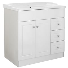 DOMSA - Kit Mueble Vanitorio B80PHD-B F Blanco 80x80x47 cm