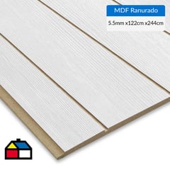 MASISA - MDF Ranurado Pintado Laricina 5.5 mm 122x244 cm