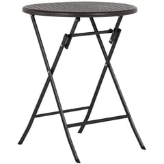 KLIMBER - Mesa Plegable Redonda 60x76x60 cm Café