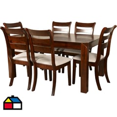 VEKKAHOME - Juego de comedor Florencia 6 sillas 150x90 cm