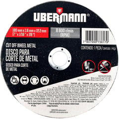 UBERMANN - Disco corte metal 7x1/16"