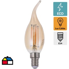 DAIRU - Ampolleta LED filamentos E14 4W luz cálida