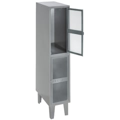 MOVILOCKERS - Locker Puerta Malla 1 Cuerpo 2 Puerta(s) 31x170x50 cm Gris